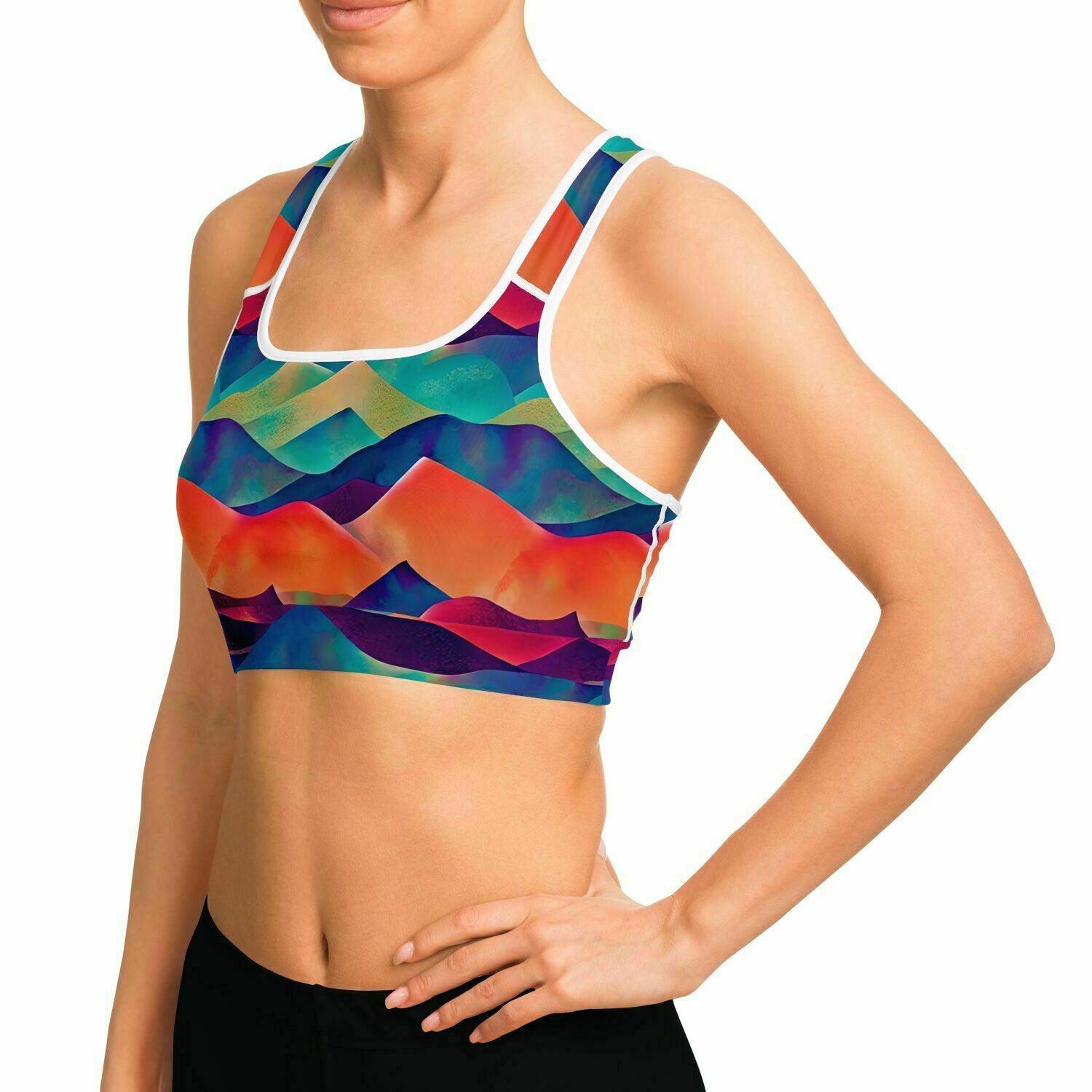 Vibrant Mountains Sports Bra - Purdy Funk