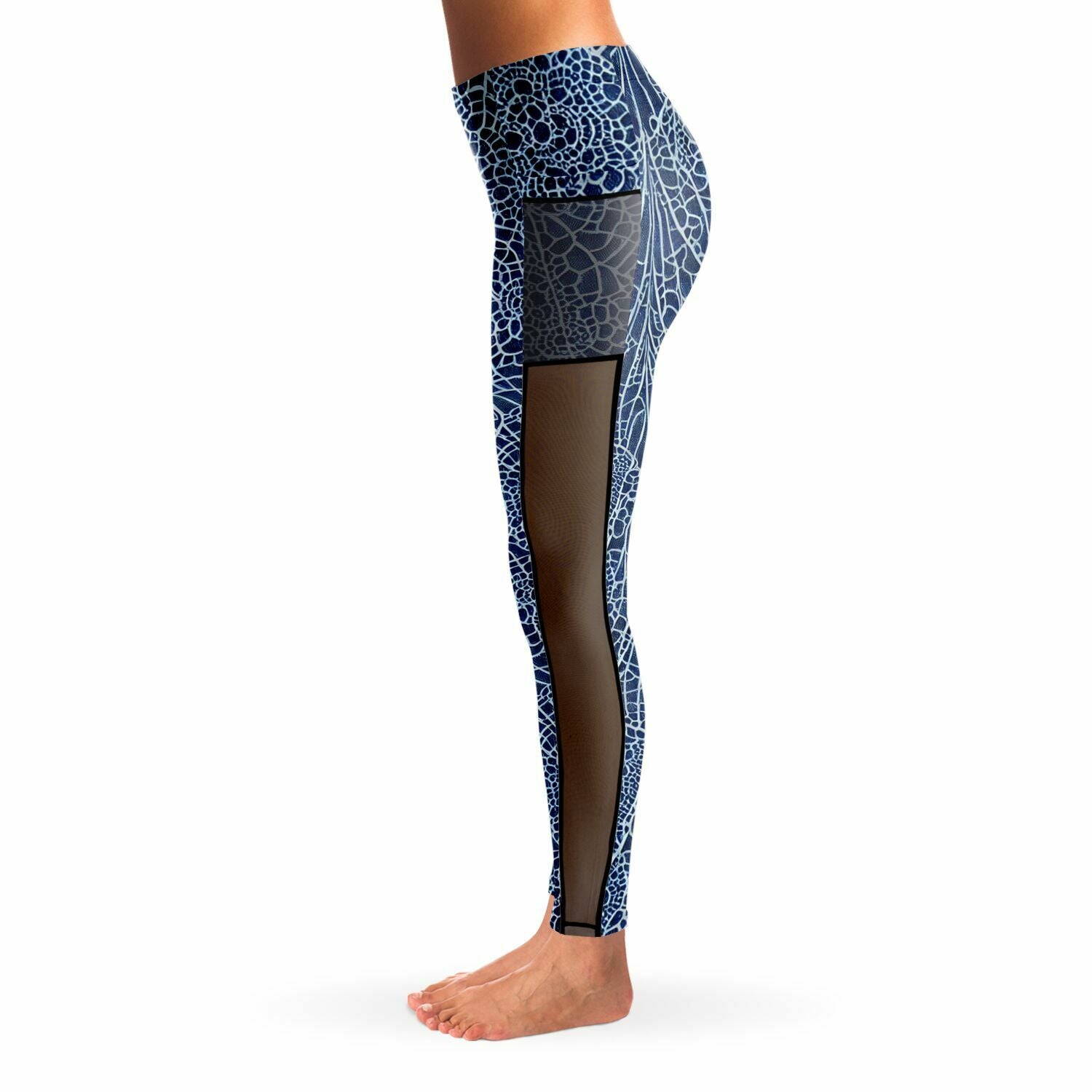 Blue Lace Mesh Pocket Legging - Purdy Funk