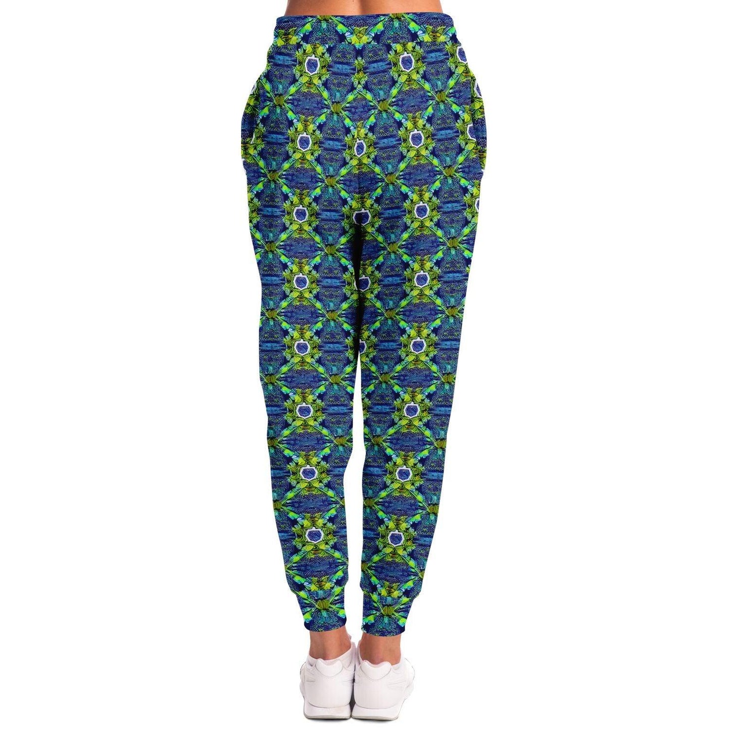 Green Funky Patterned Athletic Joggers: Bold & Durable High-Definition Wear - Purdy Funk