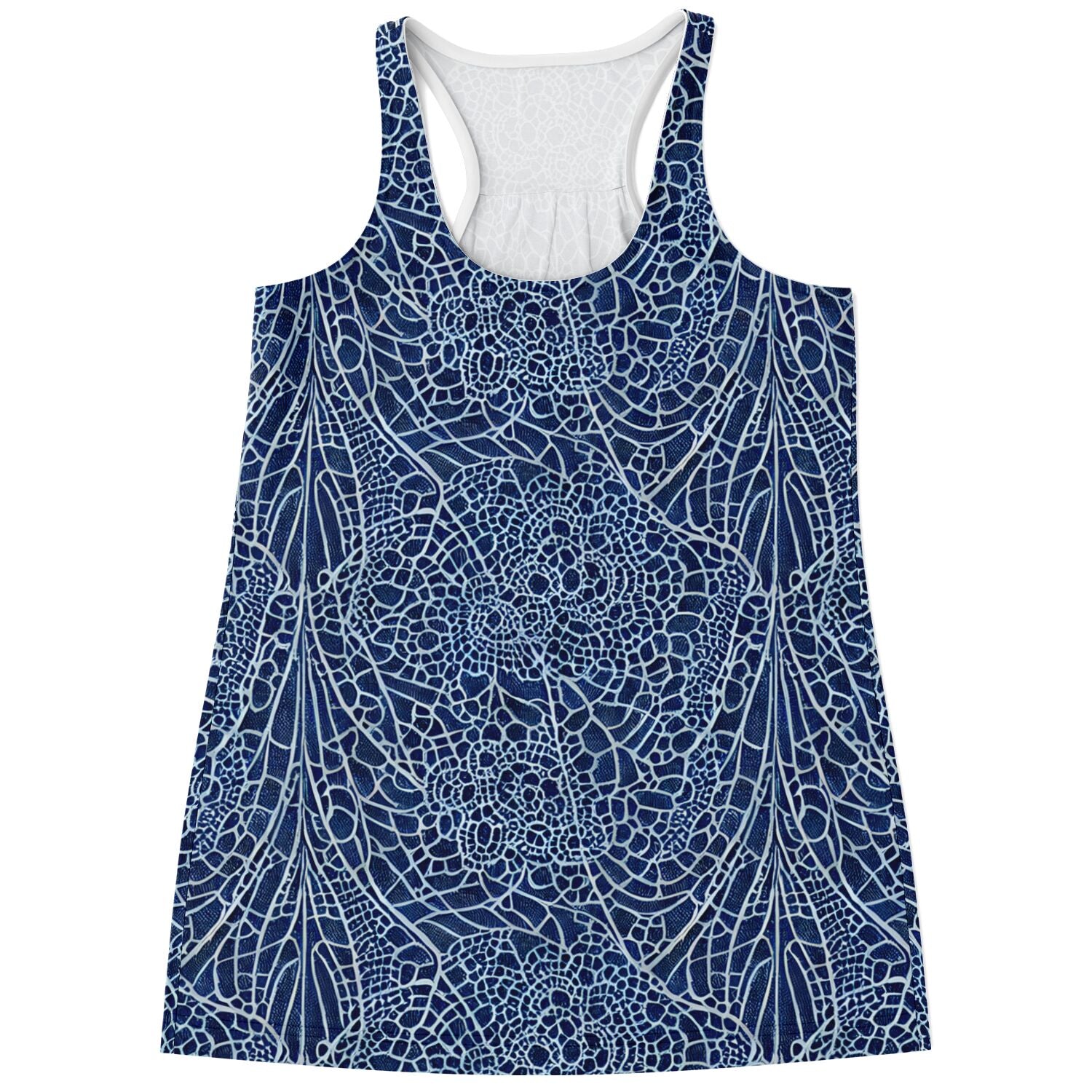 Blue Lace Flowy Racerback Tank Top - Purdy Funk