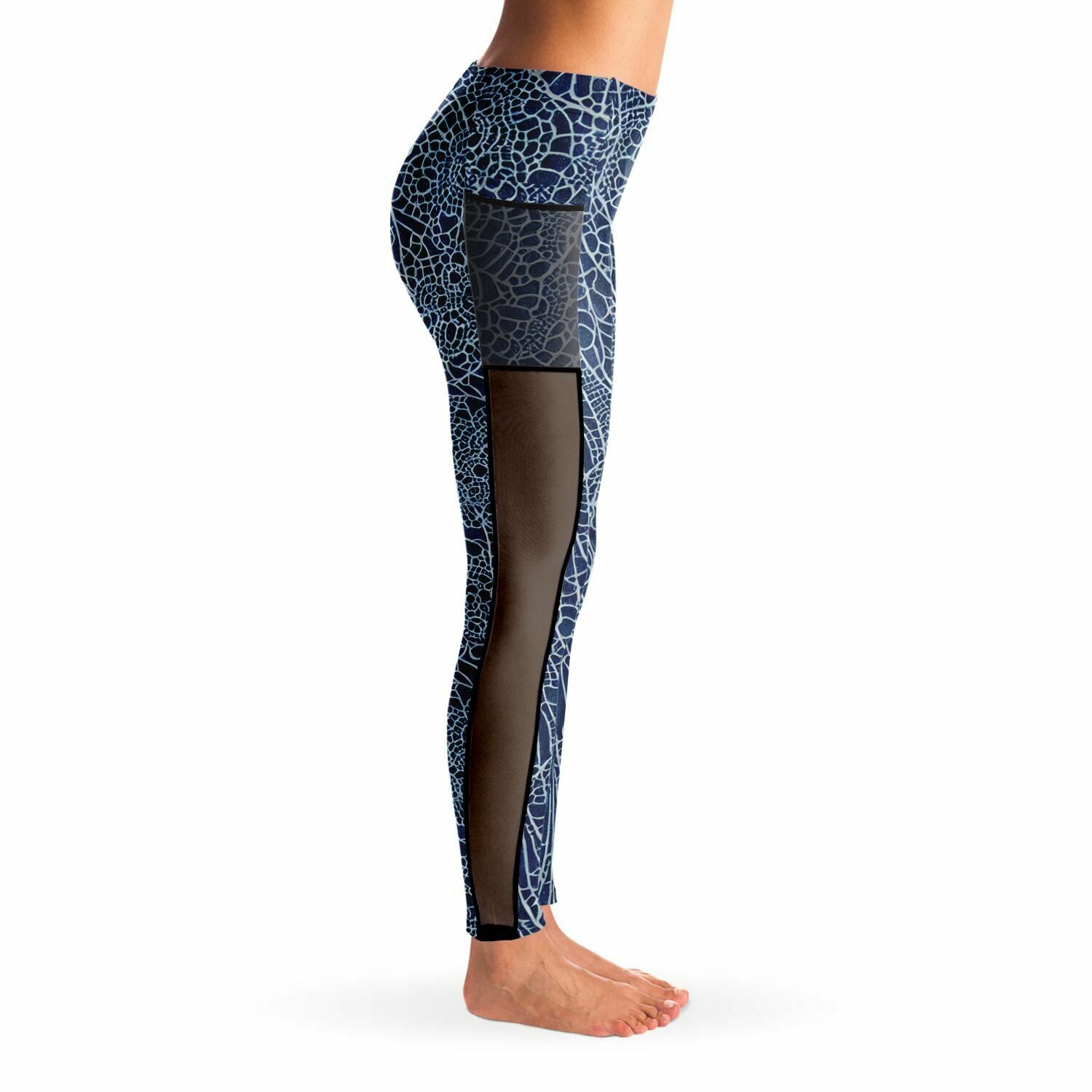 Blue Lace Mesh Pocket Legging - Purdy Funk