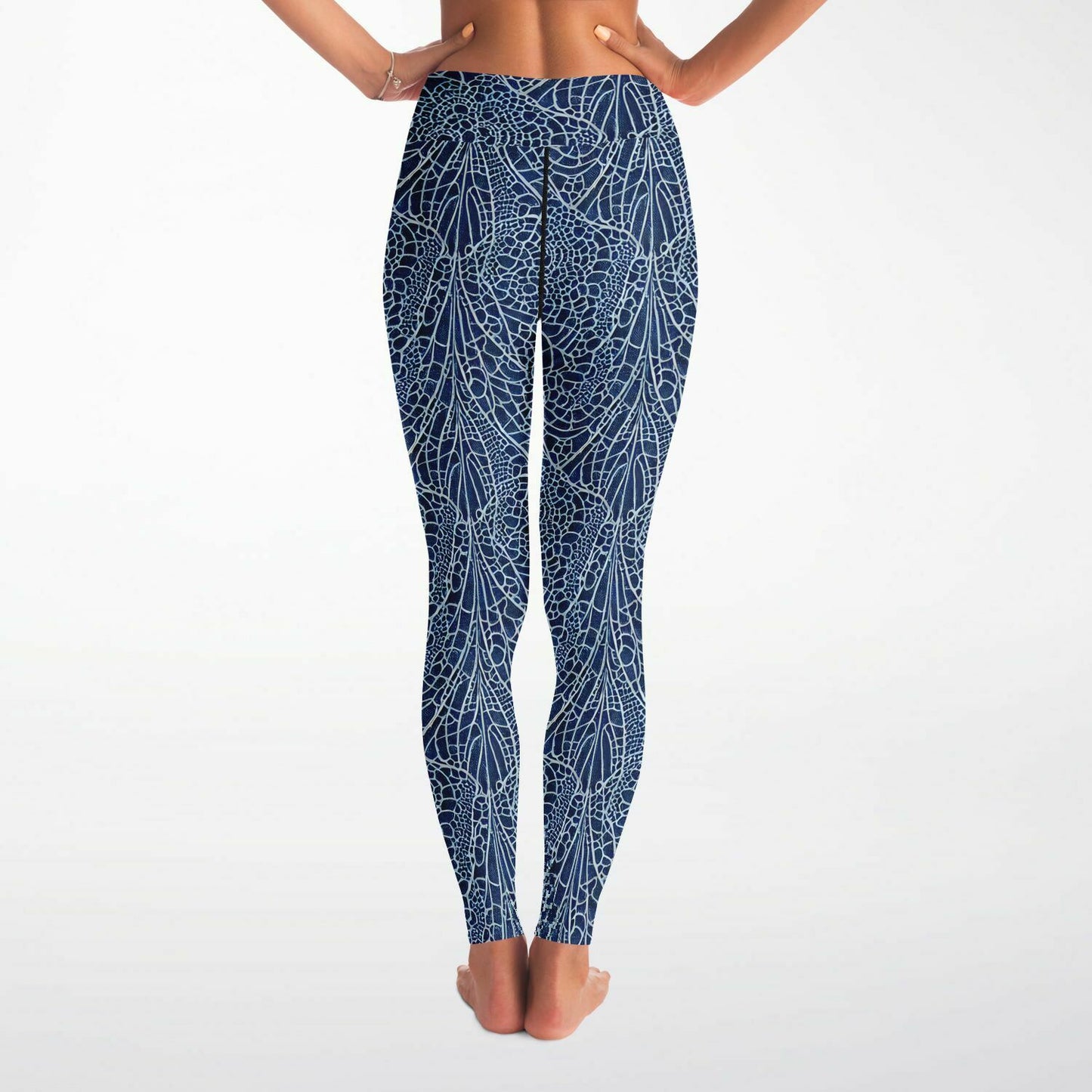 Blue Lace Yoga Leggings - Purdy Funk