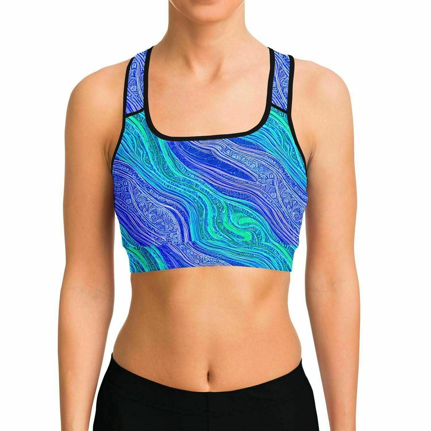 Blue Wave Sports Bra - Purdy Funk