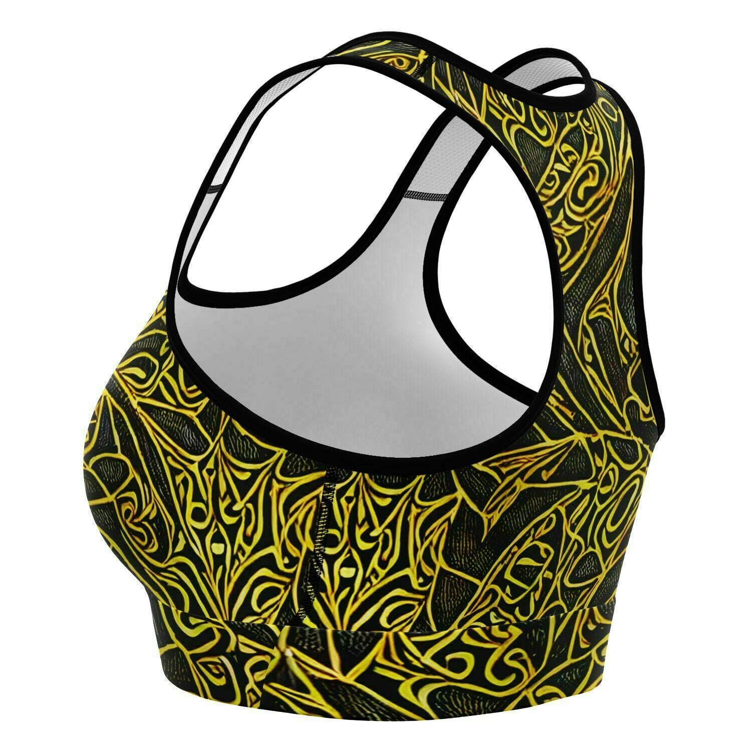 Black and Gold Sports Bra - Purdy Funk