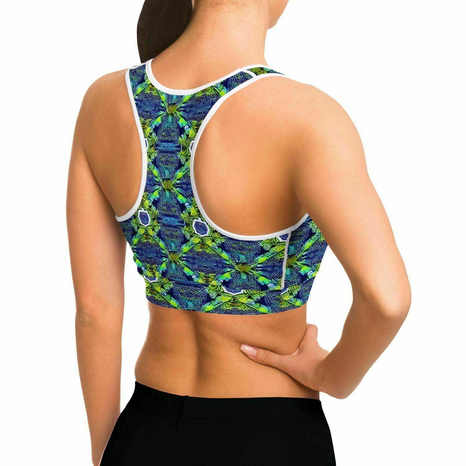 Funky Green Sports Bra - Purdy Funk