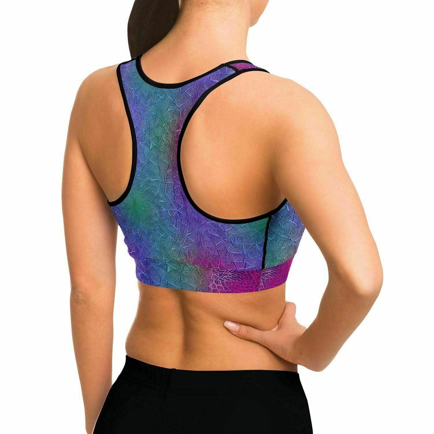 Mermaid Print Sports Bra - Purdy Funk