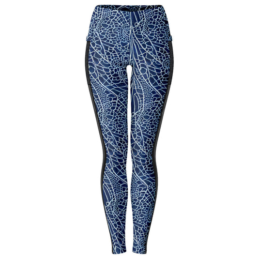 Blue Lace Mesh Pocket Legging - Purdy Funk