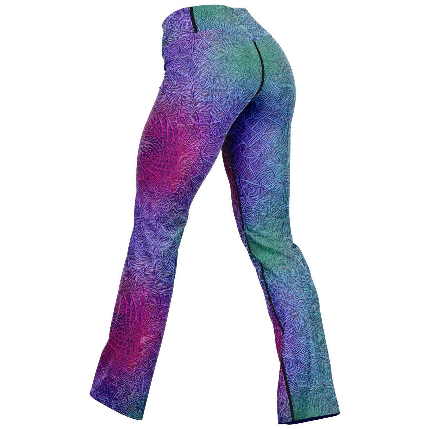 Flare Leggings Mermaid Colour - Purdy Funk