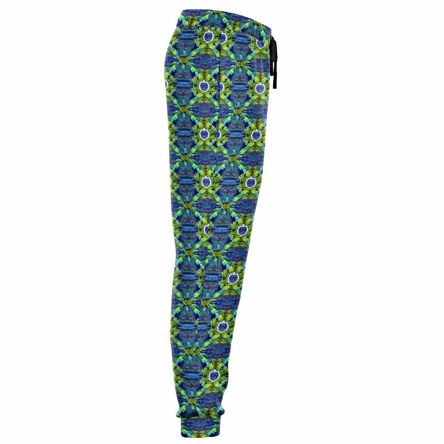 Green Funky Patterned Athletic Joggers: Bold & Durable High-Definition Wear - Purdy Funk