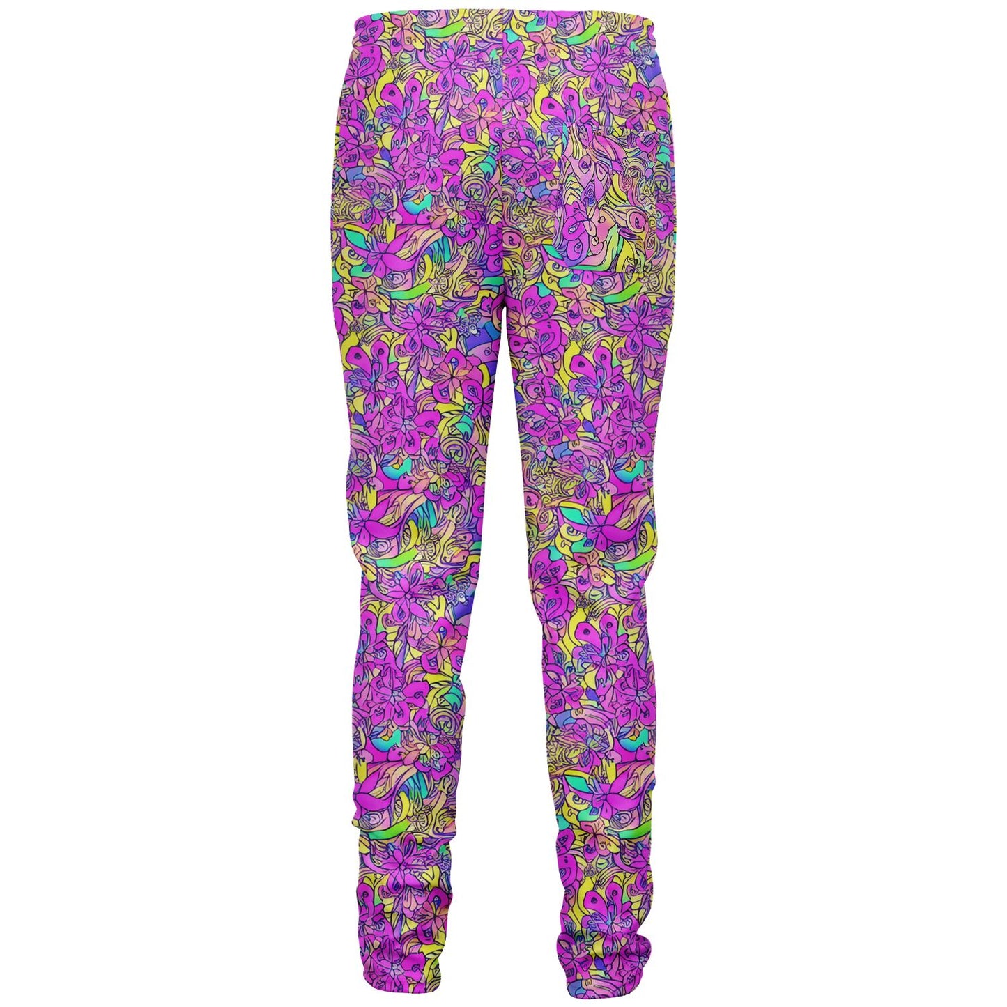 Pink Flower Pattern Track Pants - Purdy Funk