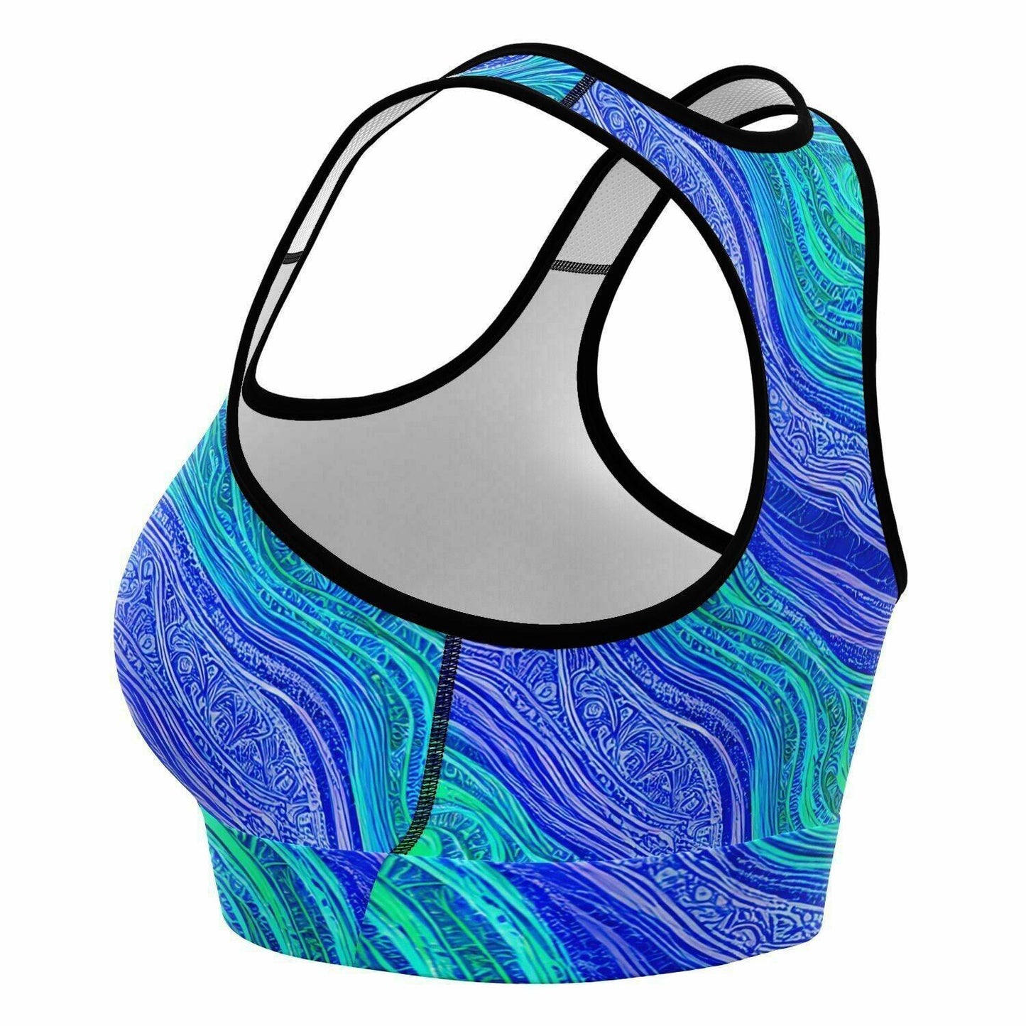 Blue Wave Sports Bra - Purdy Funk