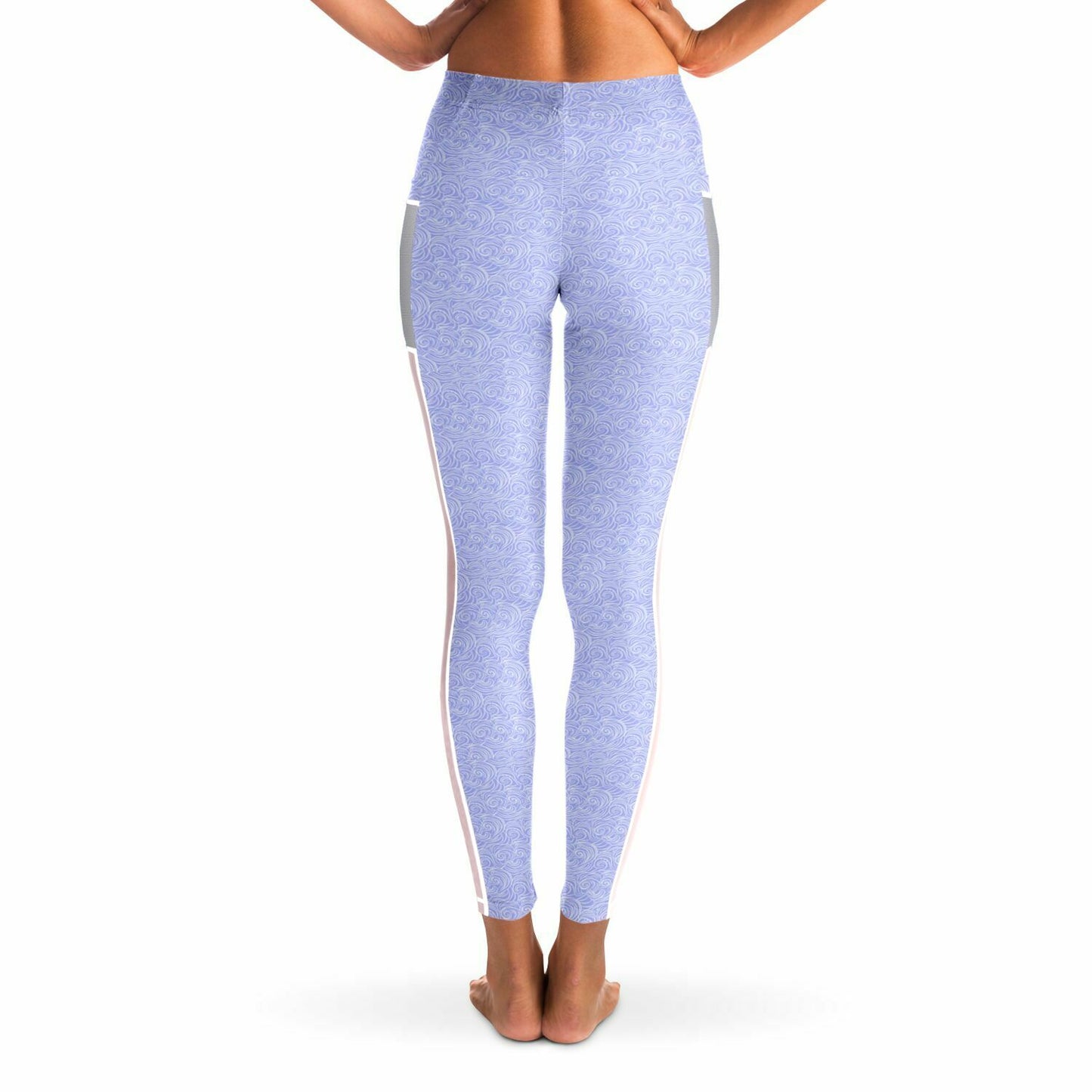 Lilac Patterned Mesh Pocket Legging