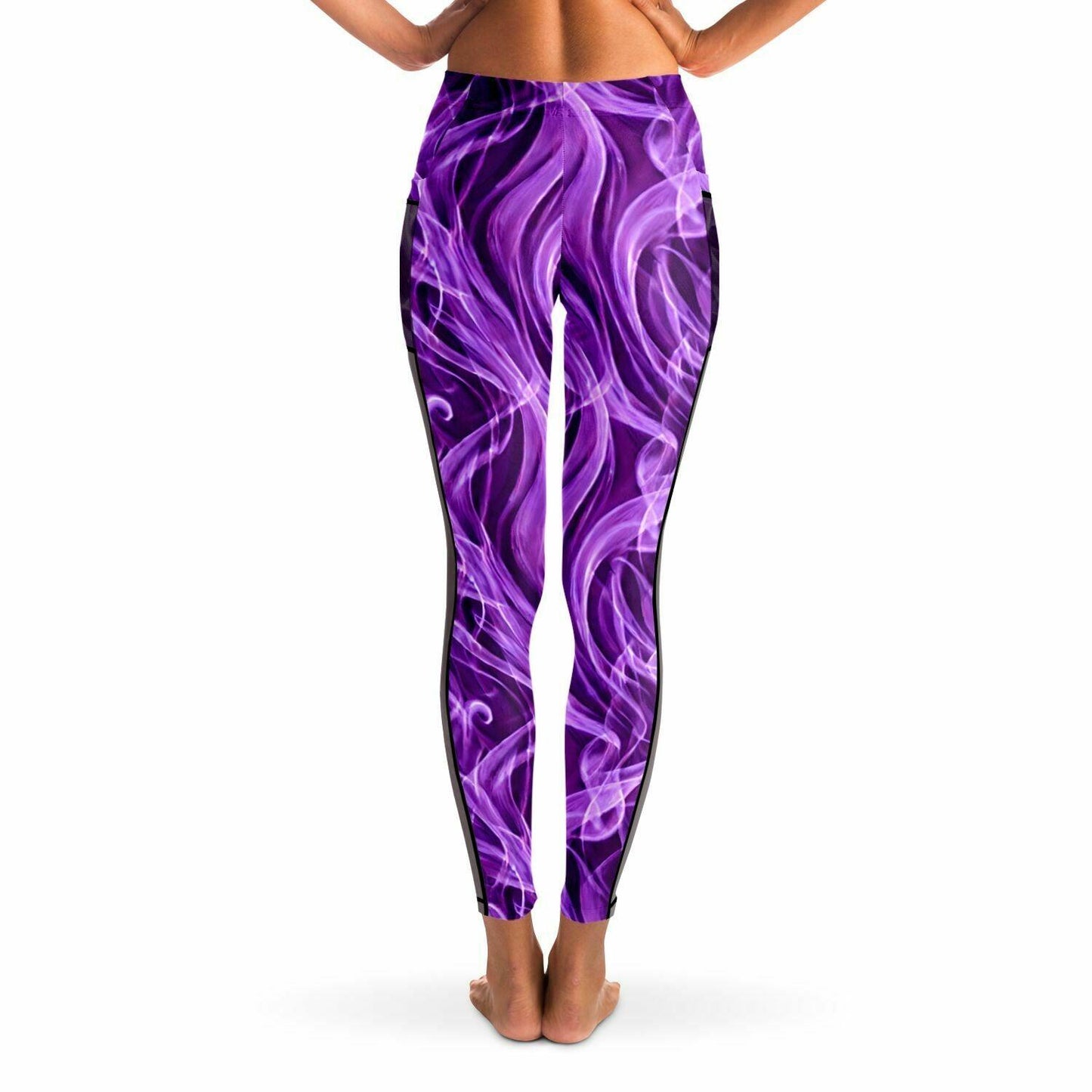 Purple Smoke Mesh Pocket Leggings - Purdy Funk