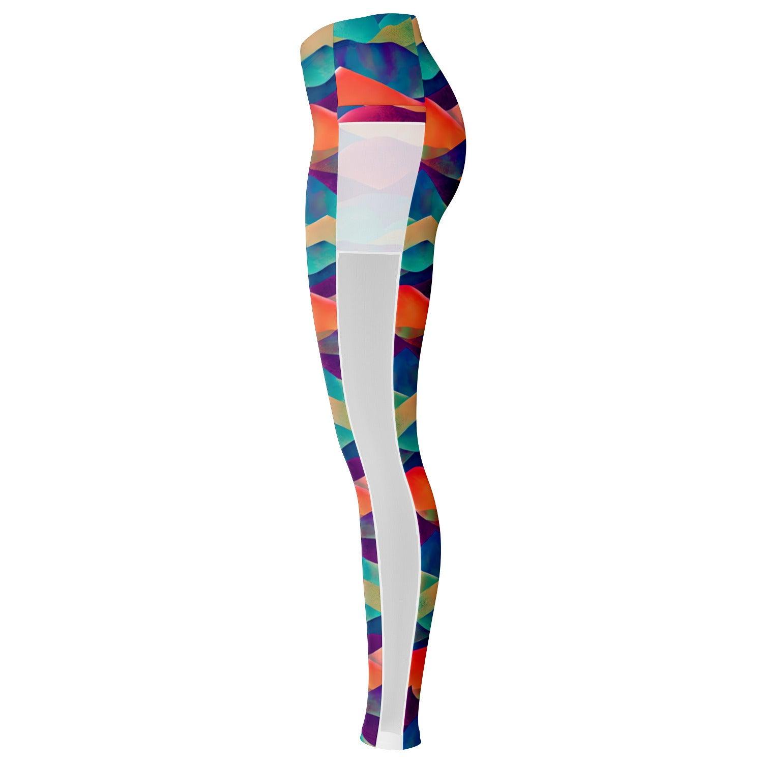 High-Performance Mesh Pocket Leggings - Colorful & Stretchy Activewear for Women - Purdy Funk