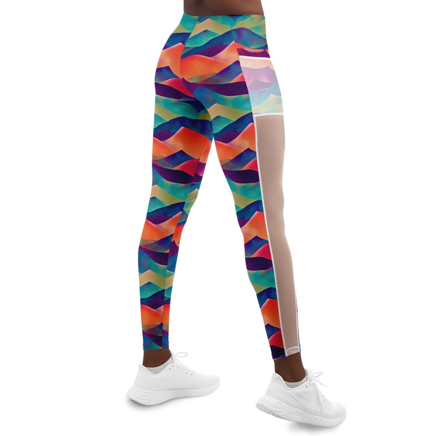 High-Performance Mesh Pocket Leggings - Colorful & Stretchy Activewear for Women - Purdy Funk