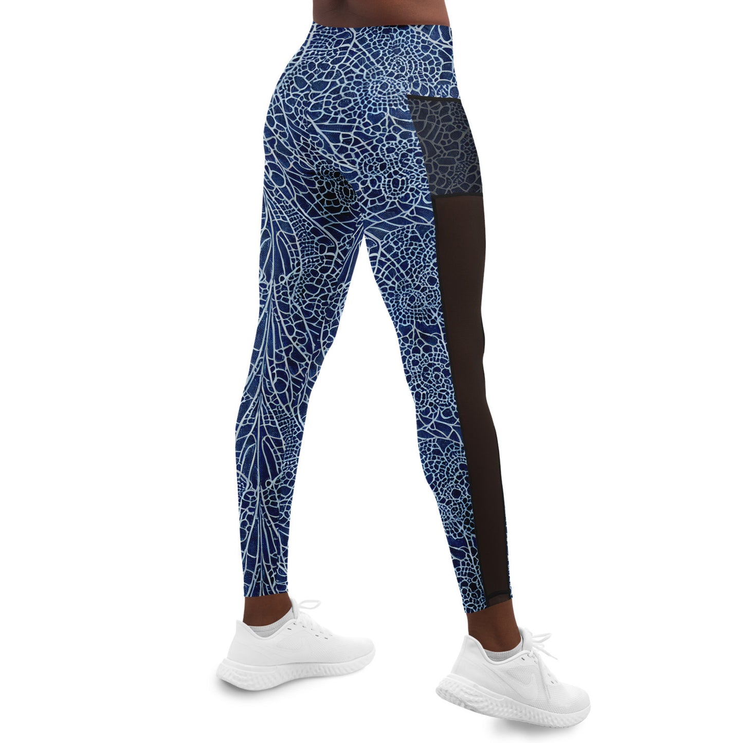 Blue Lace Mesh Pocket Legging - Purdy Funk