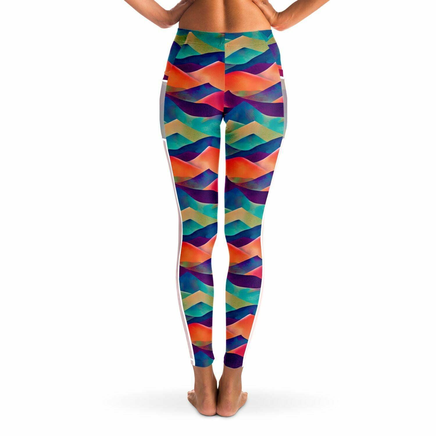 High-Performance Mesh Pocket Leggings - Colorful & Stretchy Activewear for Women - Purdy Funk