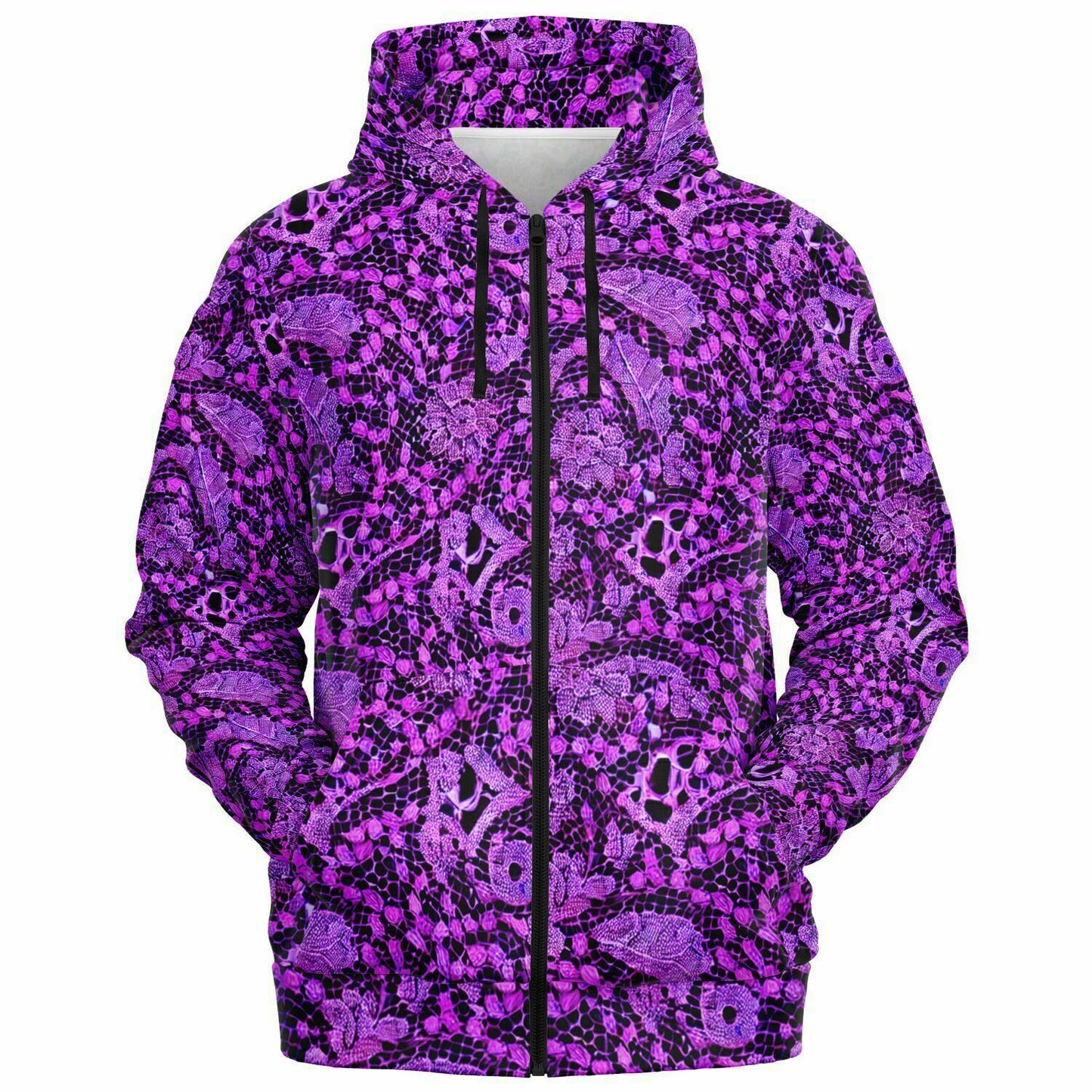 Athletic Zip-Up Hoodie - AOP - Purdy Funk