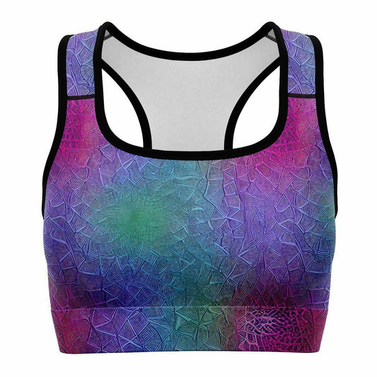 Mermaid Print Sports Bra - Purdy Funk