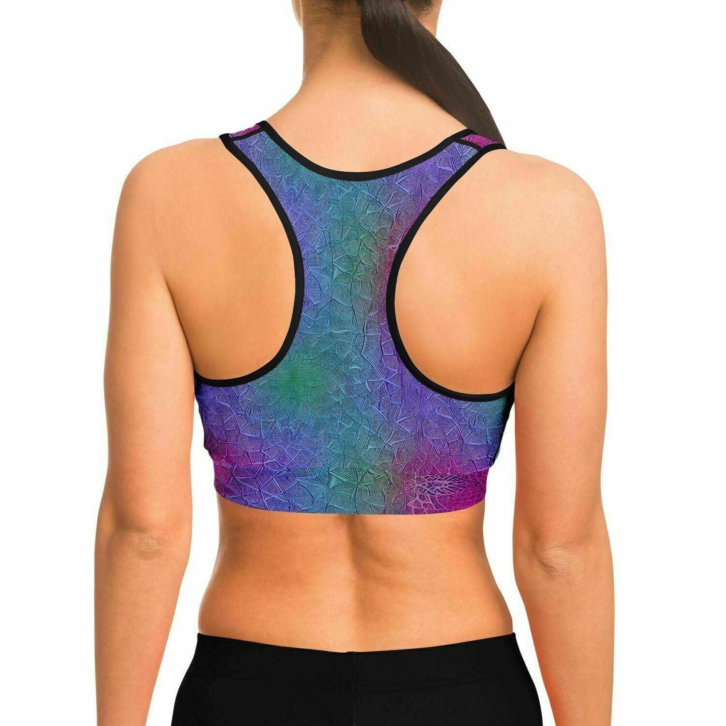 Mermaid Print Sports Bra - Purdy Funk