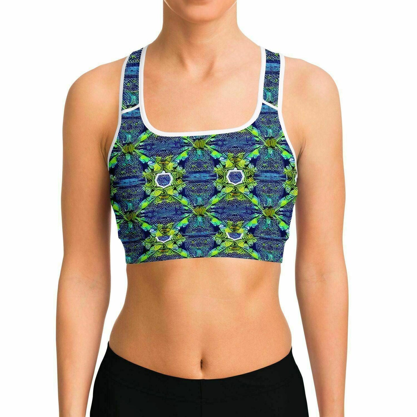 Funky Green Sports Bra - Purdy Funk