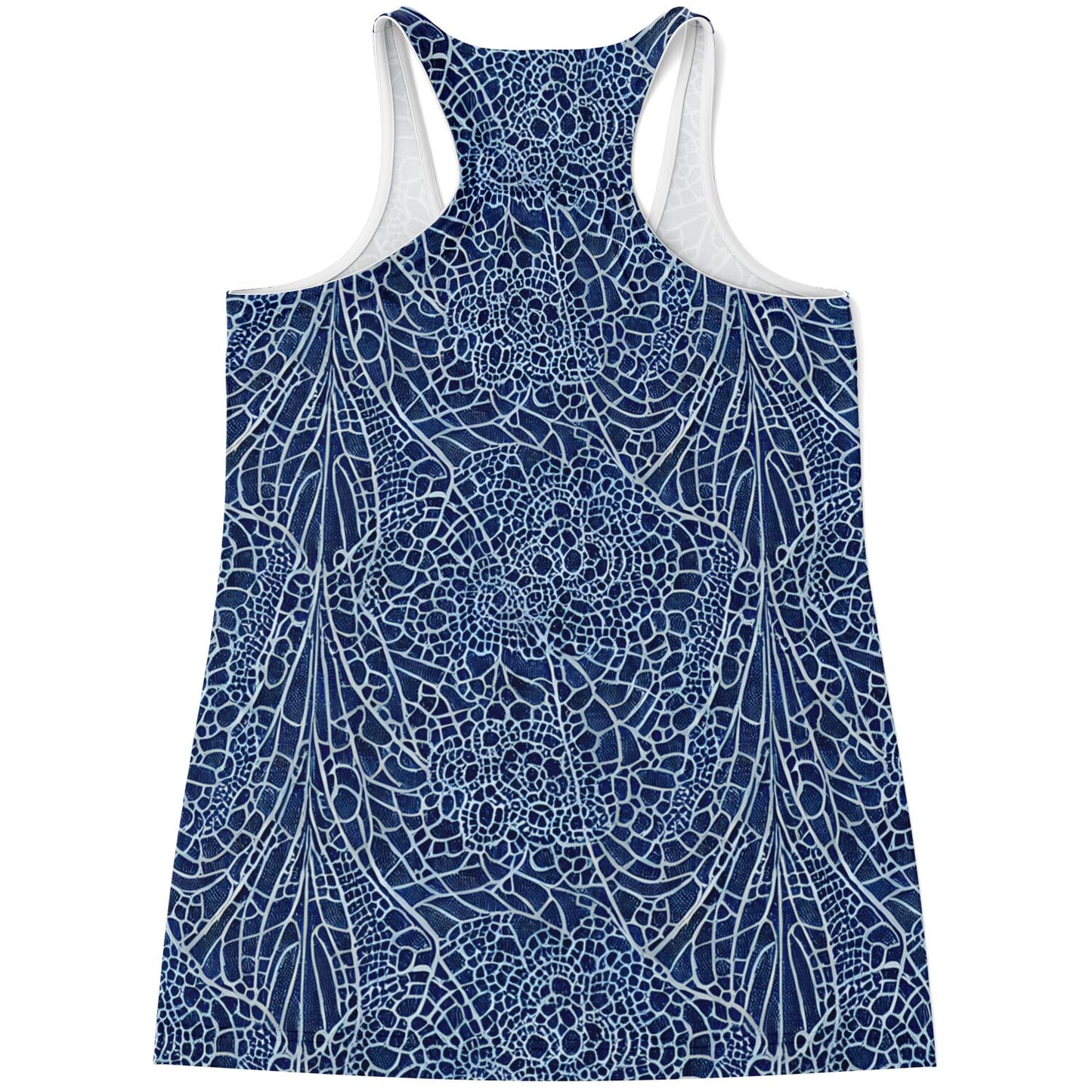 Blue Lace Flowy Racerback Tank Top - Purdy Funk