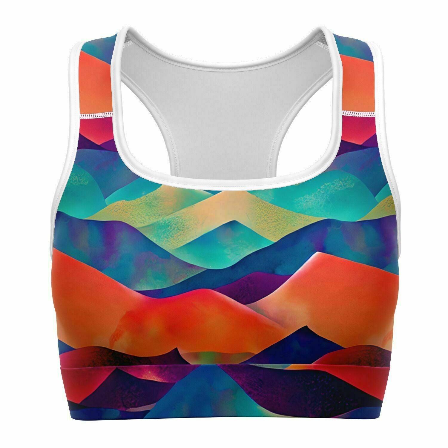 Vibrant Mountains Sports Bra - Purdy Funk