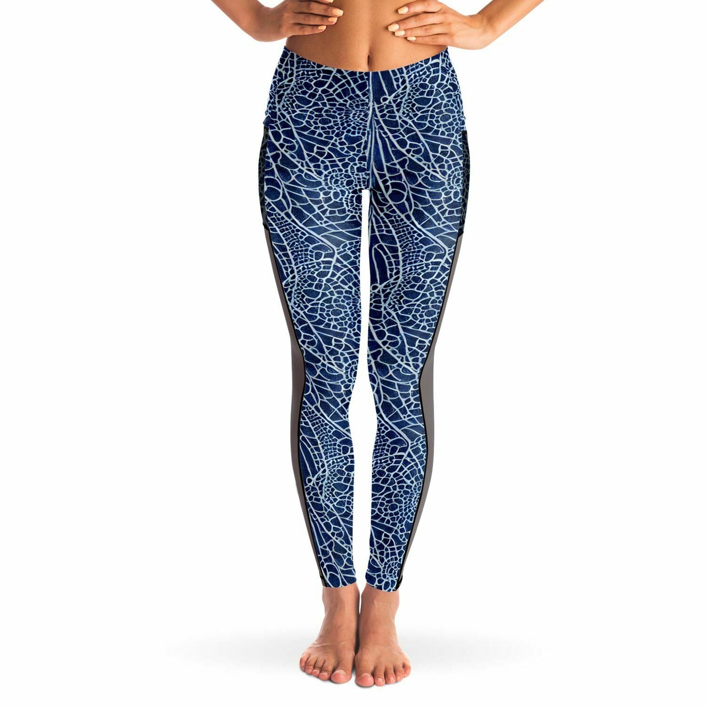 Blue Lace Mesh Pocket Legging - Purdy Funk