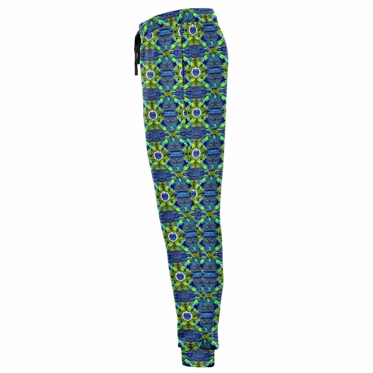 Green Funky Patterned Athletic Joggers: Bold & Durable High-Definition Wear - Purdy Funk