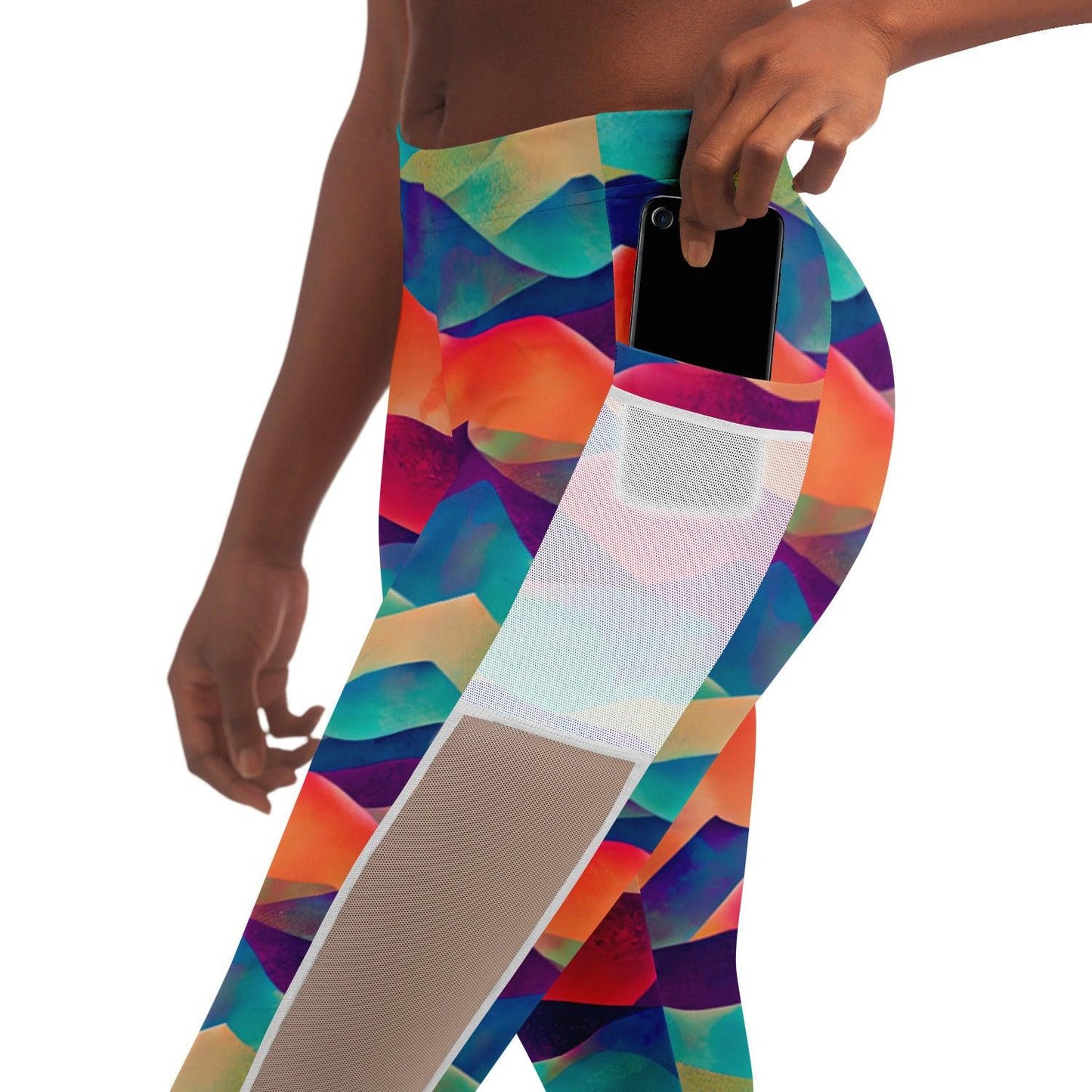 High-Performance Mesh Pocket Leggings - Colorful & Stretchy Activewear for Women - Purdy Funk