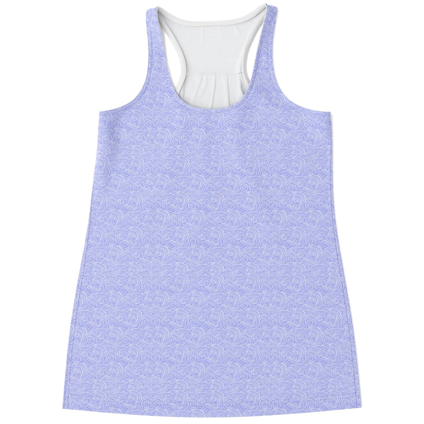 Lilac Patterned Flowy Tank Top