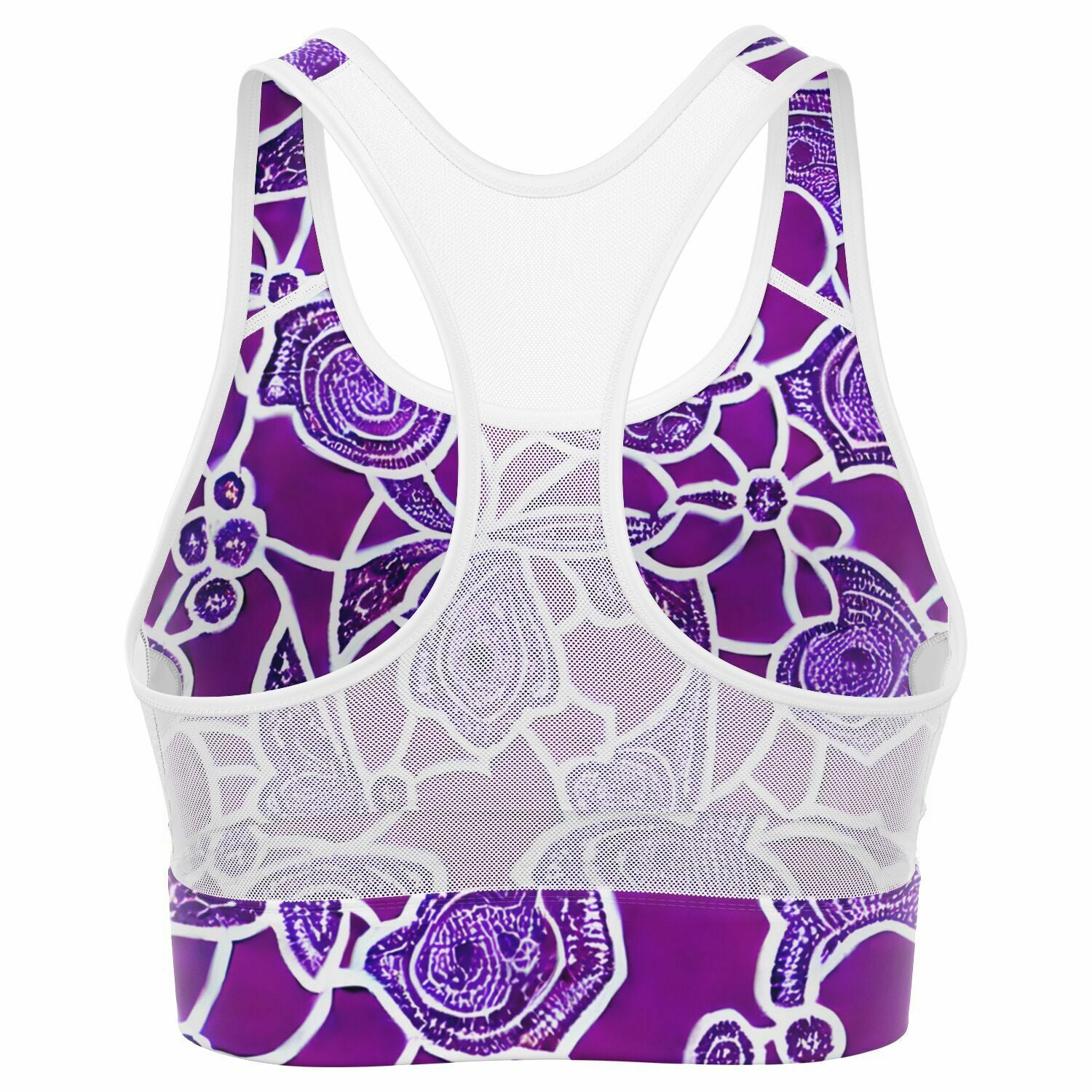 Mesh Padded Sports Bra - AOP - Purdy Funk