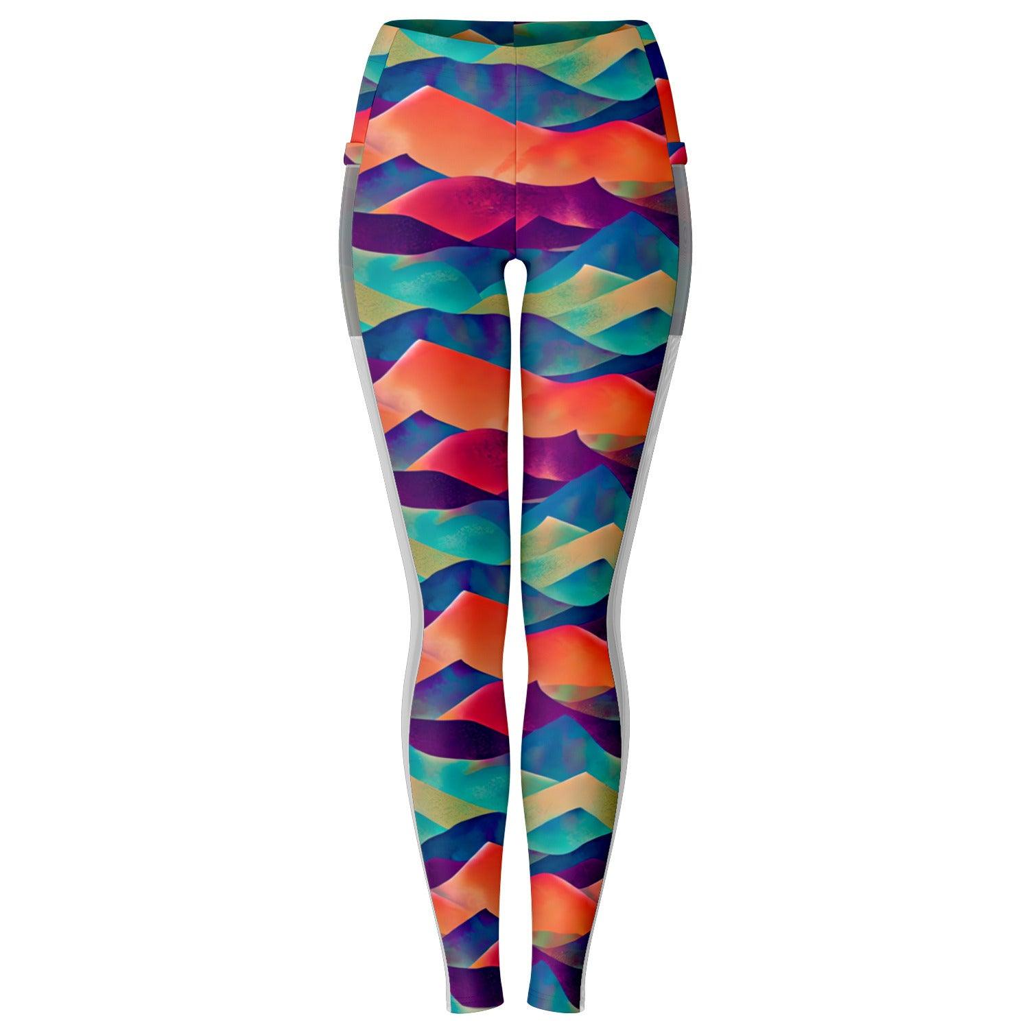 High-Performance Mesh Pocket Leggings - Colorful & Stretchy Activewear for Women - Purdy Funk