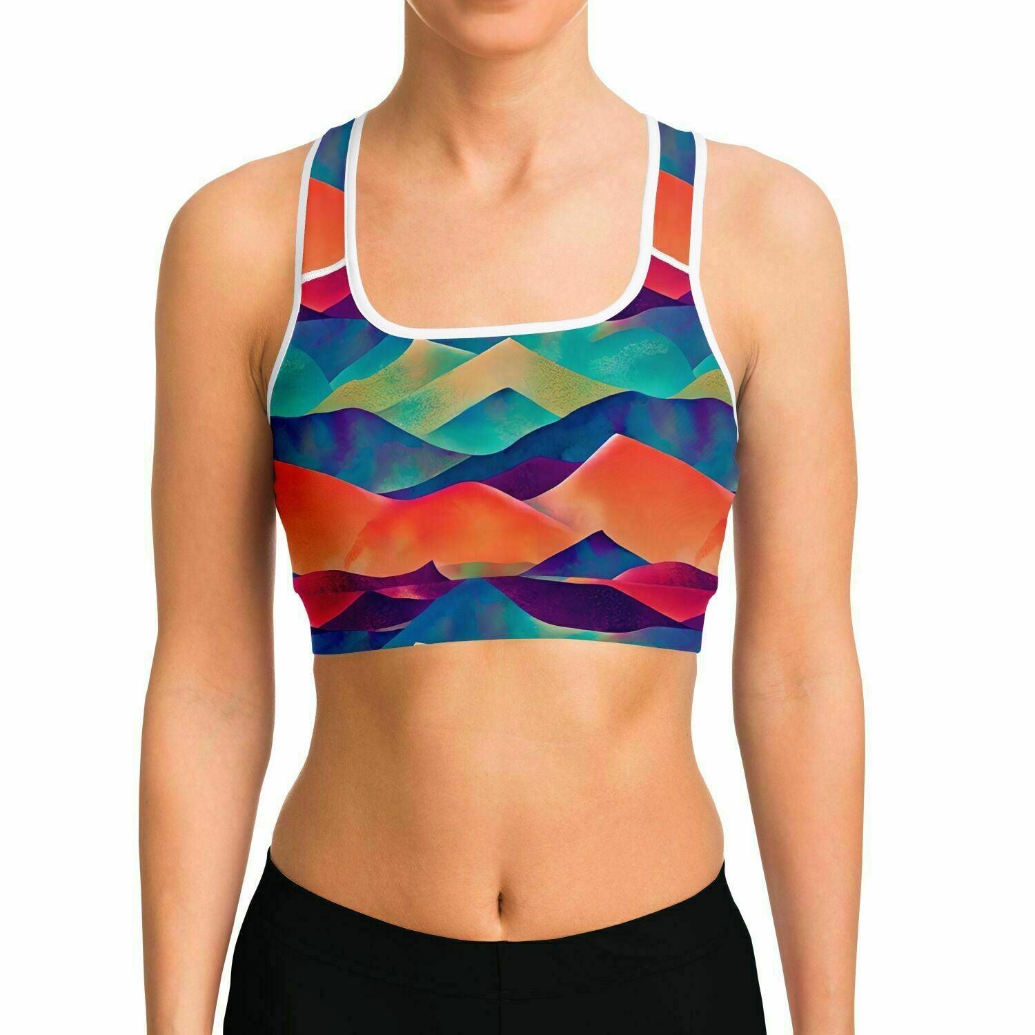 Vibrant Mountains Sports Bra - Purdy Funk