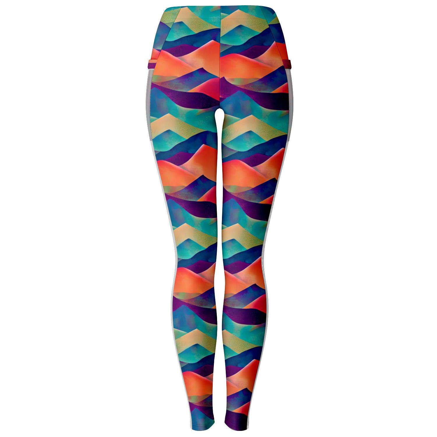 High-Performance Mesh Pocket Leggings - Colorful & Stretchy Activewear for Women - Purdy Funk