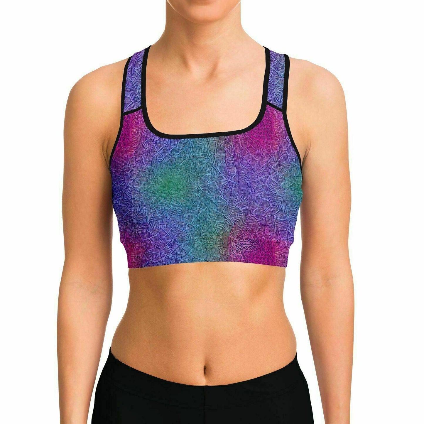 Mermaid Print Sports Bra - Purdy Funk