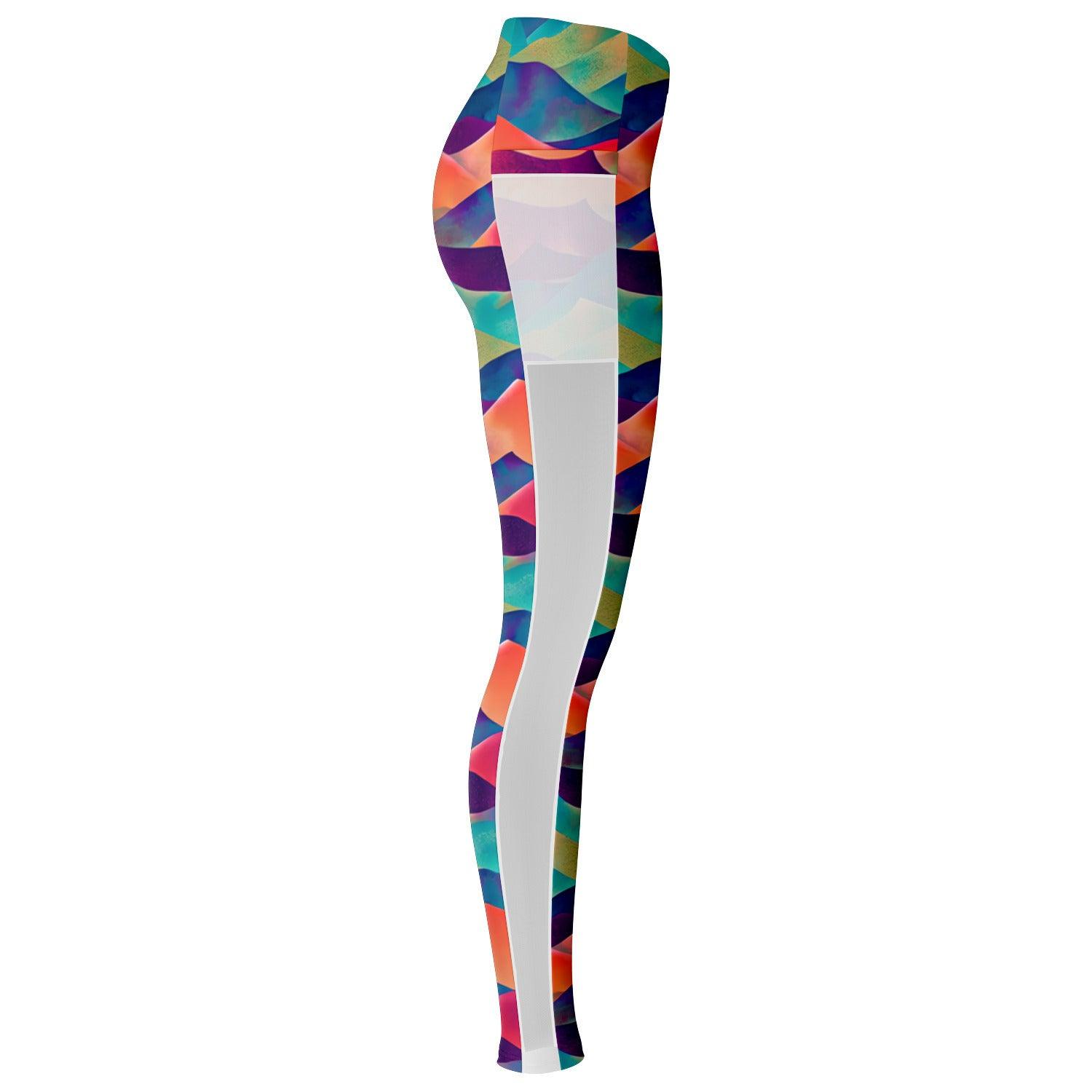 High-Performance Mesh Pocket Leggings - Colorful & Stretchy Activewear for Women - Purdy Funk