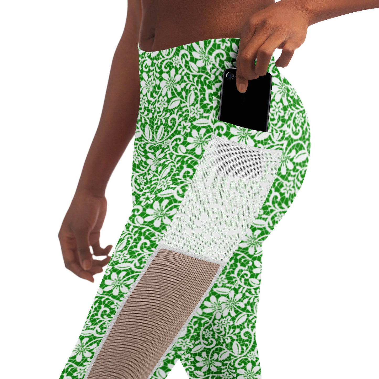 Green Mesh Pocket Legging