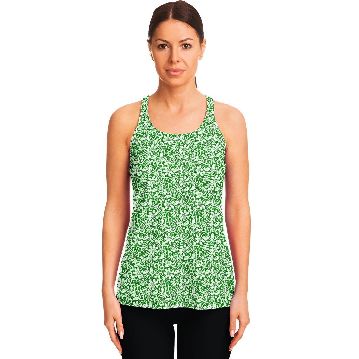 Green Flowy Tank Top