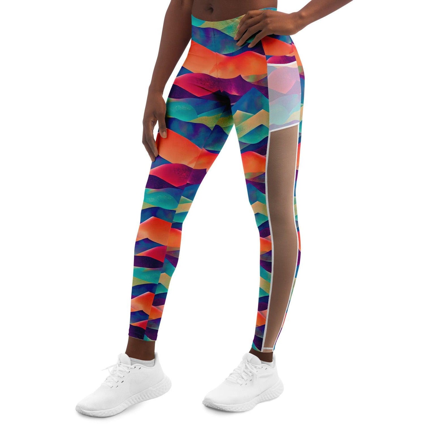 High-Performance Mesh Pocket Leggings - Colorful & Stretchy Activewear for Women - Purdy Funk