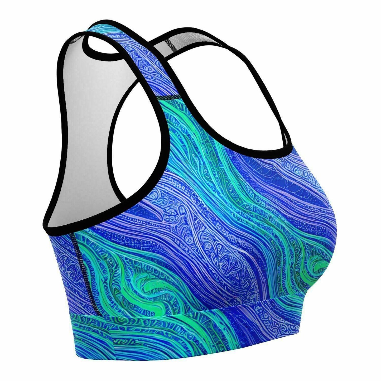 Blue Wave Sports Bra - Purdy Funk