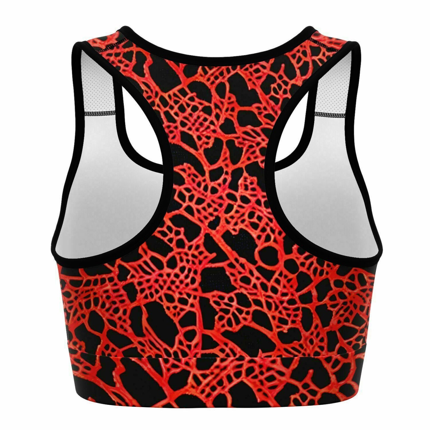 Red and Black Lace Sports Bra - Purdy Funk