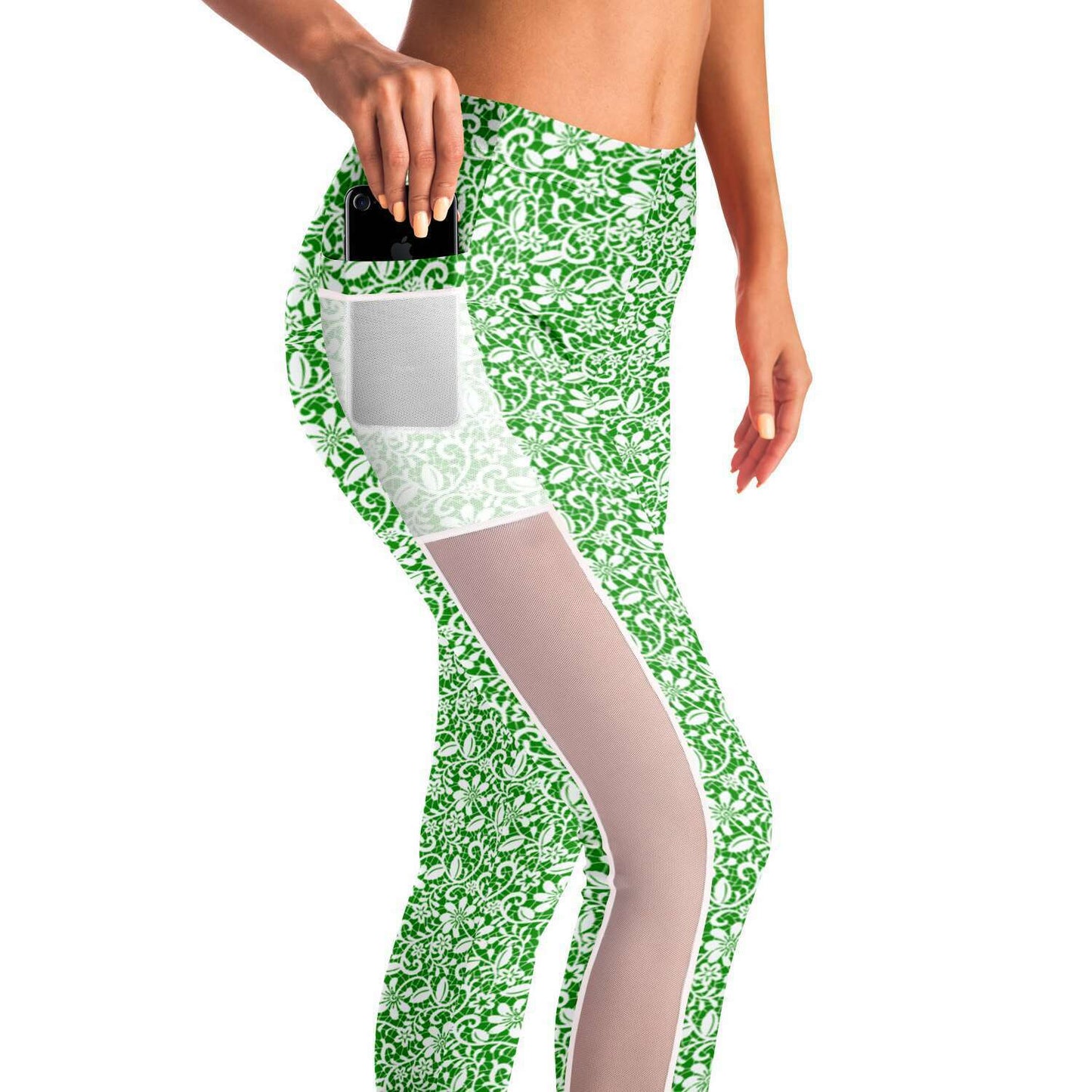 Green Mesh Pocket Legging