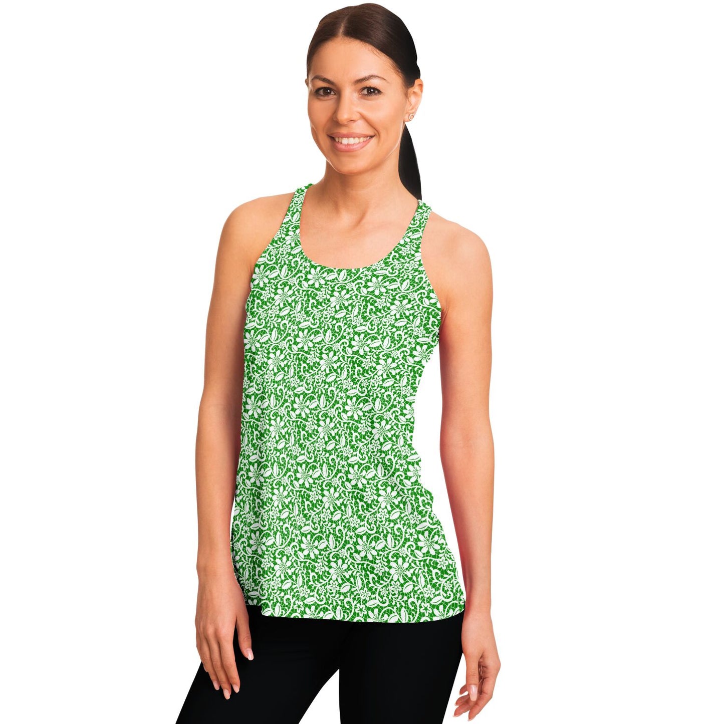 Green Flowy Tank Top