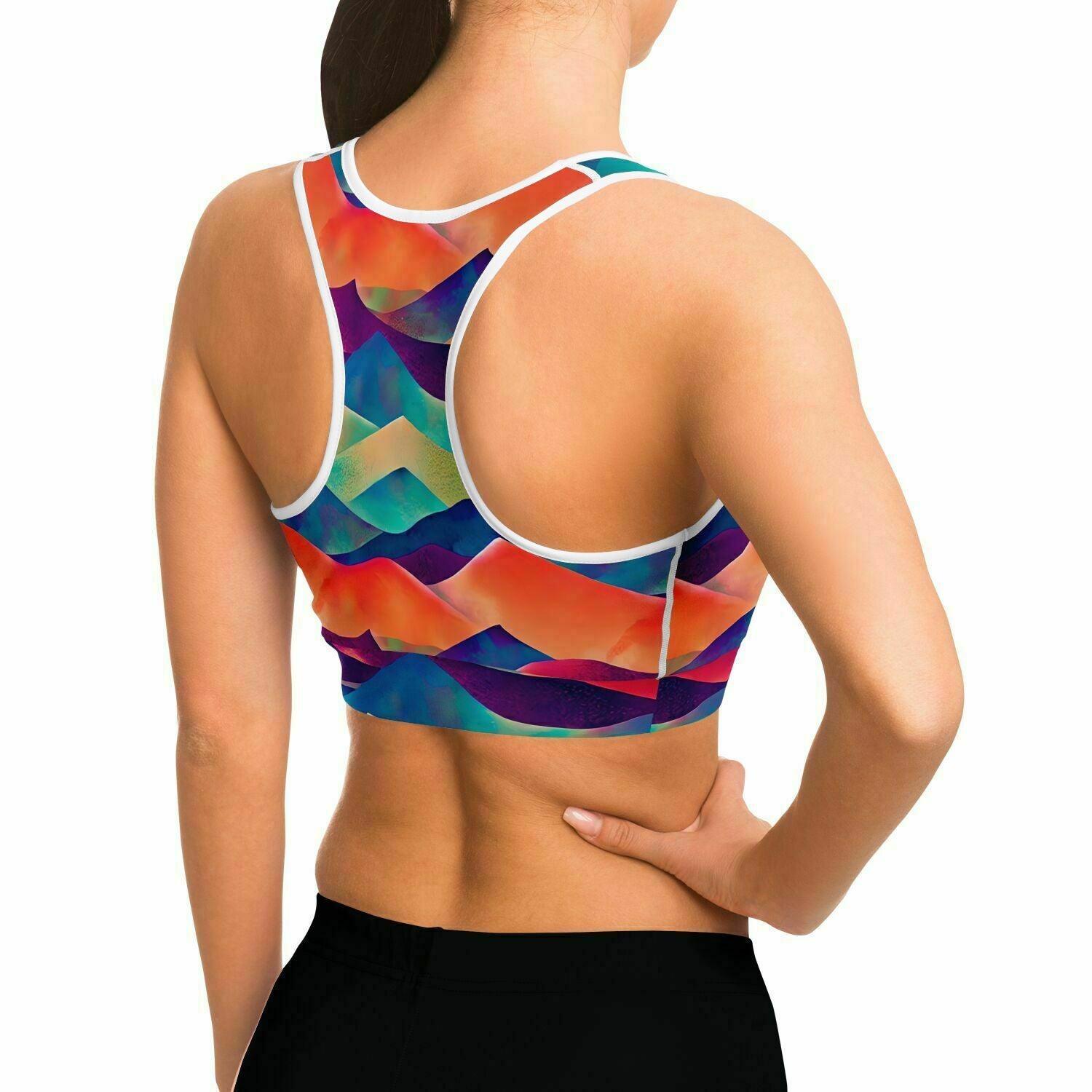 Vibrant Mountains Sports Bra - Purdy Funk