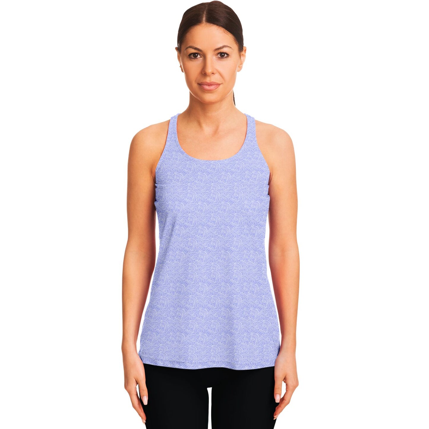 Lilac Patterned Flowy Tank Top