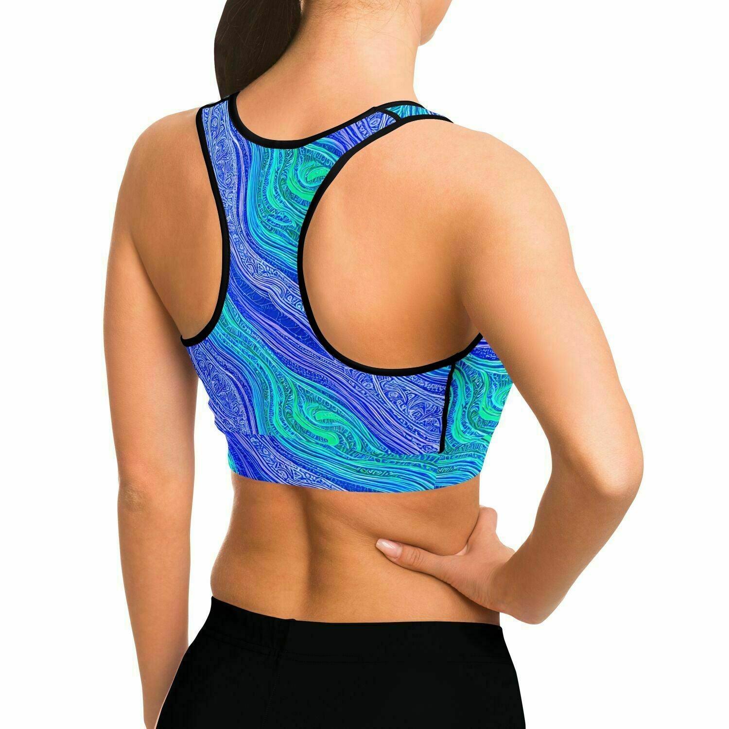 Blue Wave Sports Bra - Purdy Funk