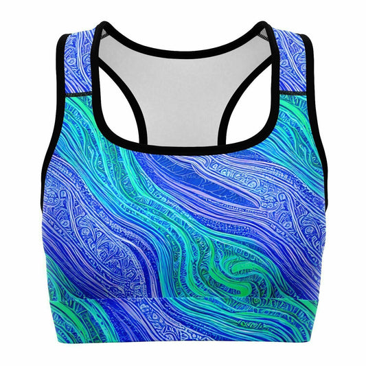 Blue Wave Sports Bra - Purdy Funk