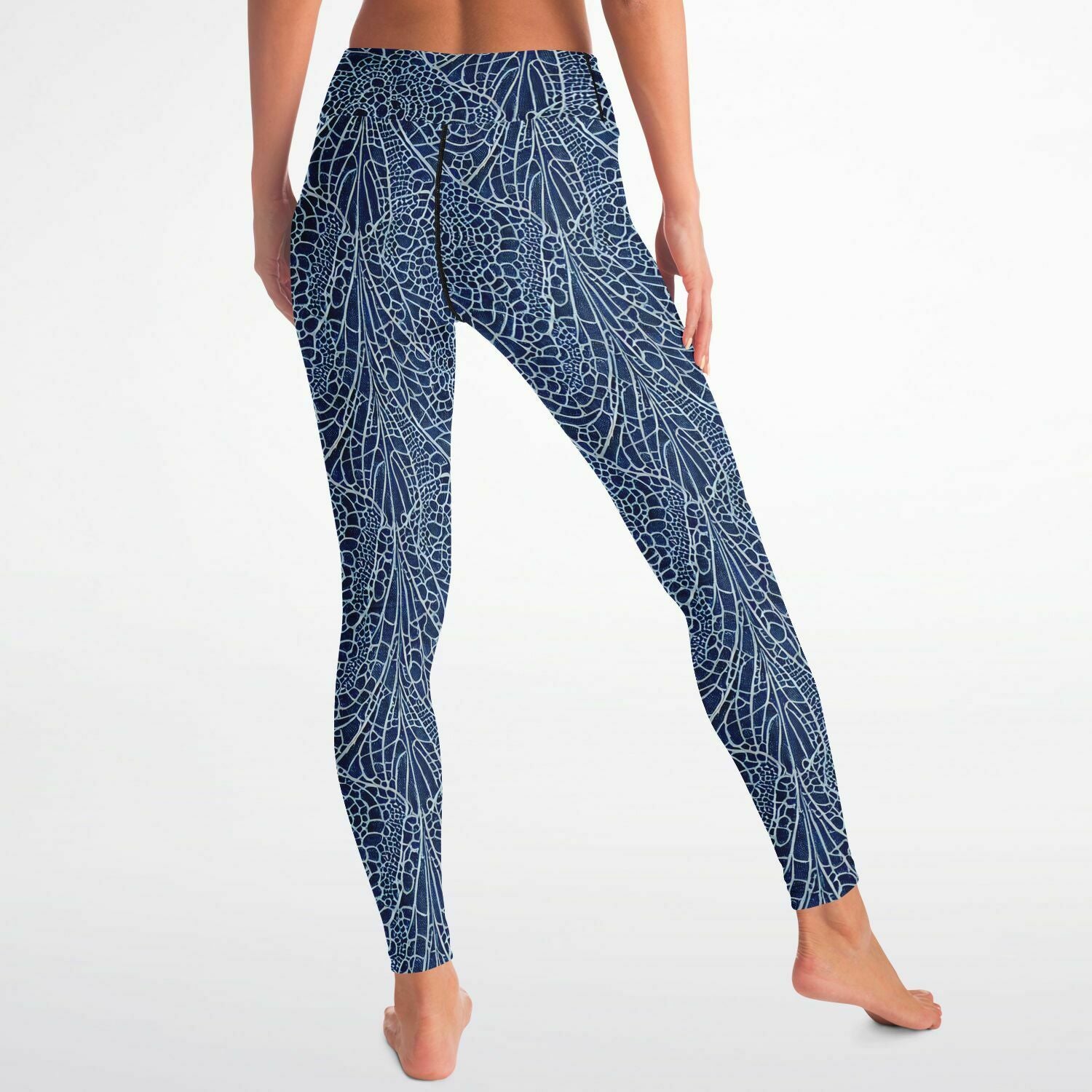 Blue Lace Yoga Leggings - Purdy Funk