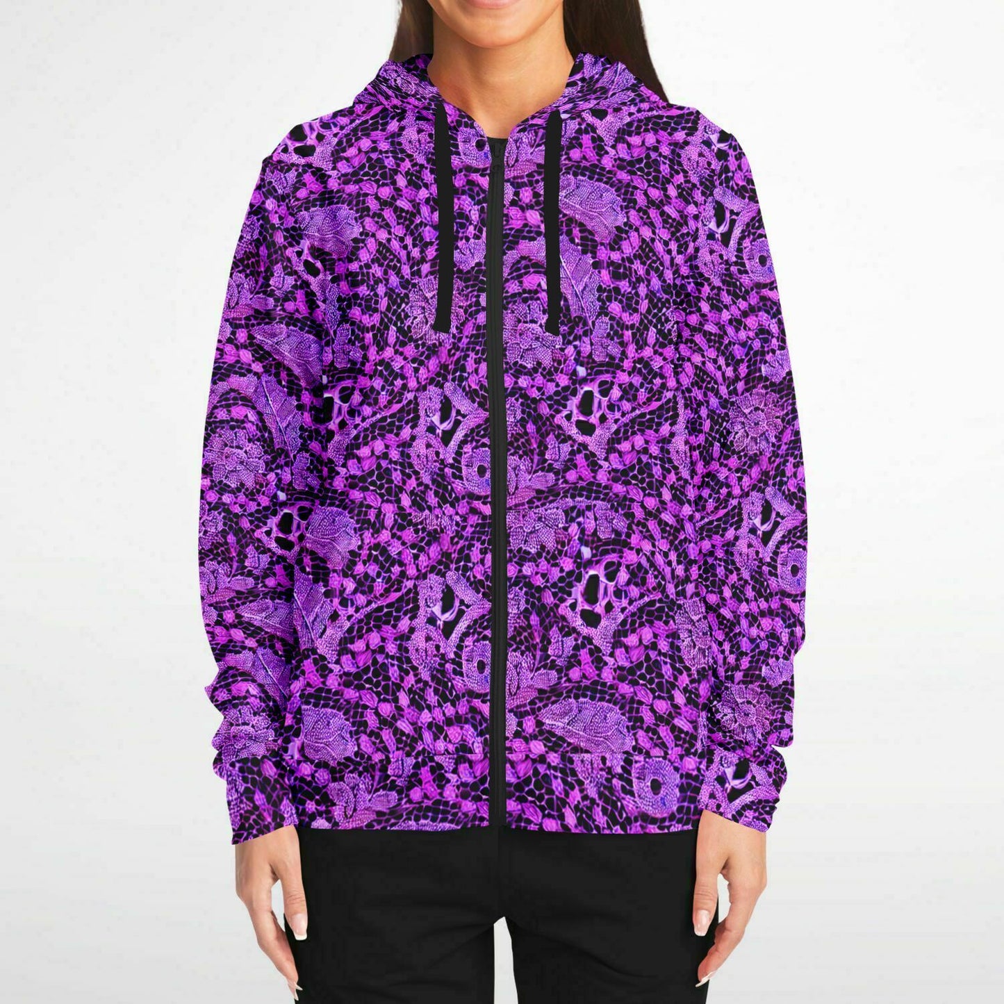 Athletic Zip-Up Hoodie - AOP - Purdy Funk